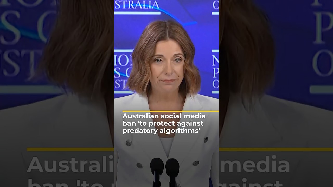 Australian social media ban aims to 'save teens from predatory algorithms' | AJ#shorts