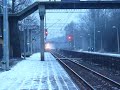 EP08-008 IC Ondraszek przelot przez Kobiór 120km/h. ZADYMA śnieżna!!!