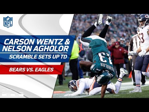 Video: Carson Wentz's 3rd Down Scramble Sets Up Nelson Agholor's Diving TD! | Bears vs. Eagles | NFL Wk 12