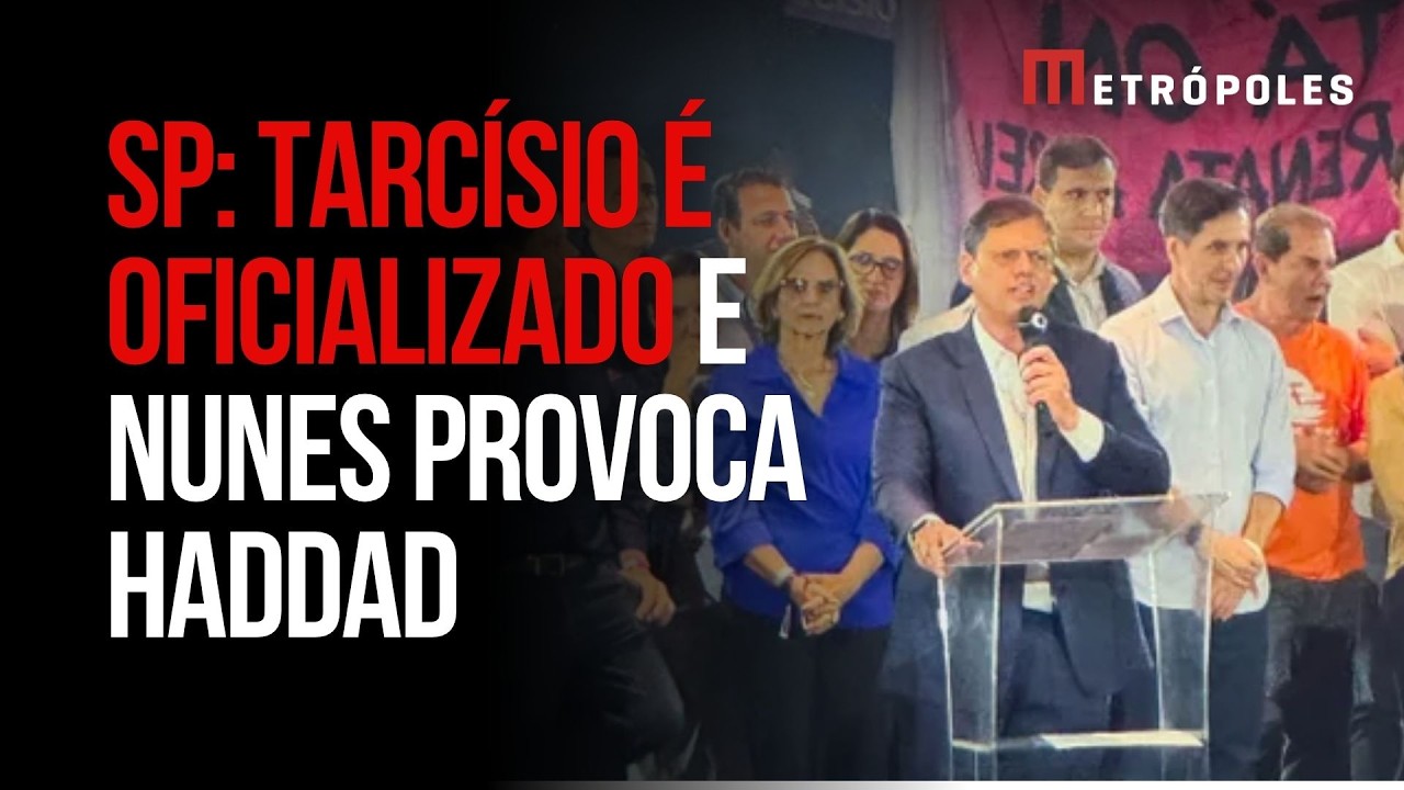 Convenção confirma Tarcísio como candidato à reeleição em SP