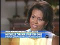 Click here to watch this video Michelle Obama on Good Morning America