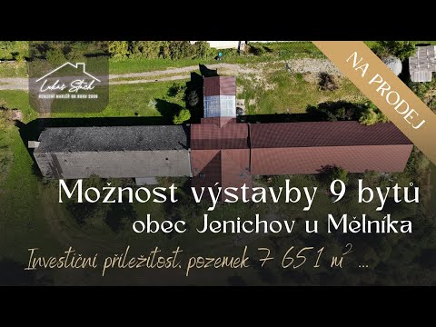 Video Objekt se stavebním pozemkem a vydaným SP, 7 651 m², Jenichov u Mělníka