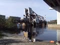 Trains crossing the Lake Monroe Drawbridge