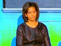 Speaking to High School Students in DC Michelle My Belle Obama says she was teased for talking like a white girl, still trying to figure this one out, just how do white girls talk?