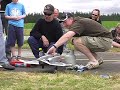 Tiny turbine-powered RC plane crashes