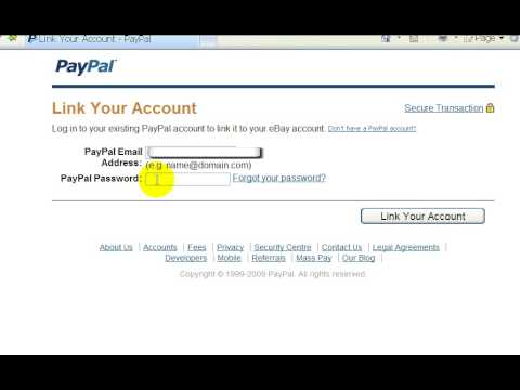 how to link paypal with ebay