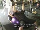 Muscle  Pit  - Equipment - Dumbell Presses on Fit  Ball