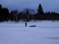 yamaha yz 250 motocross on ice !! (crash finish)
