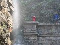 Climbing the waterfally stairs at the Paw Paw Tunnel