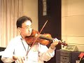 Adult beginner plays violin