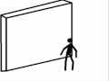 Stick figure skateboarding/blading