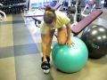 2009-05-24 | One Arm Row on the Swiss Ball ~> Here is Ashley Harkleroad on the Swiss Ball with her knee, while she performs a 1 arm db row ... Ashley Harkleroad Paul Pisani ... (0:13)