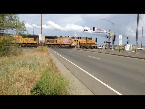 railroad crossing - I finally got a main Line Freight Train. I decided to go out to this crossing to get some freight trains. There was actually a train meet here. I didn't reco...