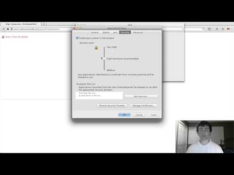 how to change java security settings mac