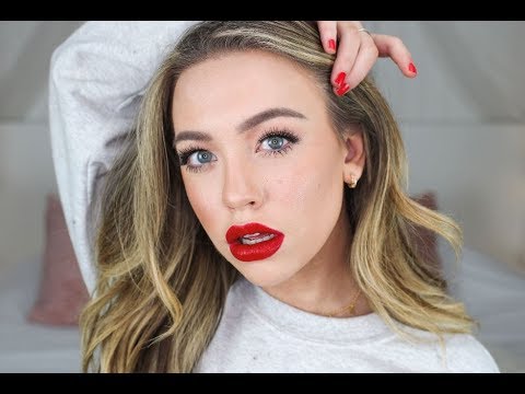 EFFORTLESS & EASY GLOWY SKIN w/ BOLD RED LIP | KailinChase