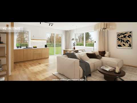 Video Prodej rozestavěného domu 4+kk, garáž, pozemek 949m2 u Karlštejna