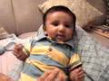 Ariv on his Papa's lap