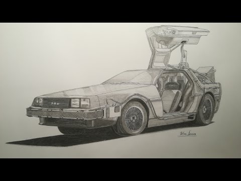 video-linktoworks-|DeLorean DMC-12 Time Machine| Car Drawing.