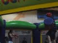 Kara and Andy inflatable fight