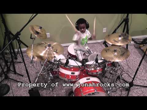6 Year Old Drummer Jonah - Aerials 
