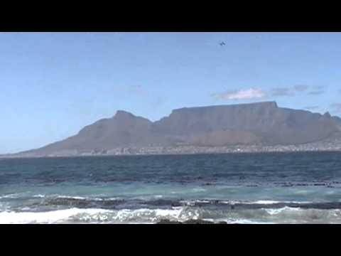 View of Table Mountain from Robben Island, South Africa