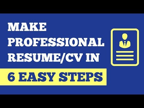 how to create resume