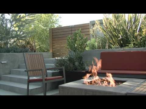 Concrete Fire Pit and Seat Walls