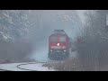 BR 232 498-6 Ludmilla mit EC 179 im Schnee bei Sonnenuntergang hinter Schönow [HD]