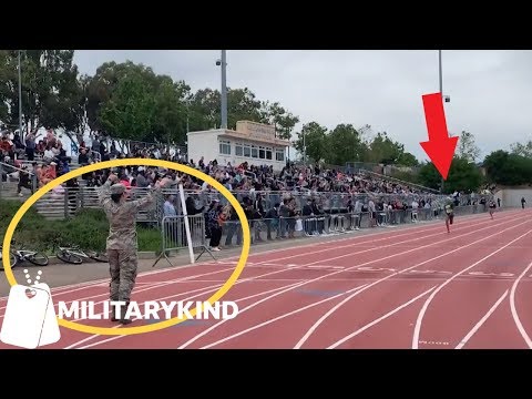 Hugging Air Force mom is real prize at track meet | Militarykind