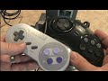part 2 of 2. classic game room hd reviews the hyperkin retron 3 video game console that plays super nintendo snes, nintendo 8-bit nes and 16-bit sega genesis video games. it even has s-video (which works for genesis and snes) as well as standard composite video. the retron3 comes with 2 wireless controllers which are acceptable for nes games but have poor genesis button mapping. more importantly though, the retron 3 allows you to play with your original controllers for genesis, nes and snes!! now, that's a feature!! this cgr review of the hyperkin retron 3 shows gameplay from several video games including gaiares on genesis, ultraman on snes and zanac on nintendo entertainment system nes. this video shows the s-video quality of the hyperkin retron3 compared to a modified sega genesis model 1 and demonstrates the audio quality. video quality is very impressive and audio is not bad, although it lacks some of the dynamics that the original genesis produces. overall performance was awesome and cgr thinks that this console should not be overlooked when shopping for replacement old school systems. flexibility, quality and original controller compatibility make the retron 3 a bombastic classic video game console.