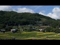 長野県千曲市はおばすての棚田から見た姨捨駅と列車の風景 picture
