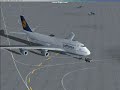fsx lufthansa 747 long taxi clear morning 