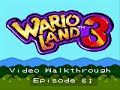 the 61st episode. now we're in the stagnant swamp again, and for the last time. start by going underground and all the way to the right. you'll find a fragile tree (i think it is a tree); break it and you'll find a door. next, break some more trees and fall down. (if you can't fall down, you haven't gotten the detonator from episode 59). use one of the floating squid to become puffy wario to get the blue key. now fall down, go to the right, and let another floating squid sting you again so you can float to the treasure chest.