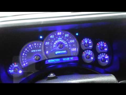 2004 HUMMER H2 BLUE LED CONVERSION DASHBOARD