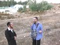 Jewish Bango Player with Rebbe Moshe of Safed Israel