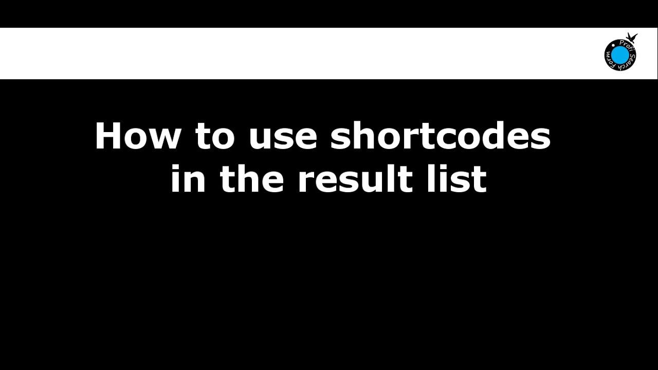Activate shortcodes in the result list