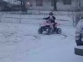Haili doing donuts in the snow!