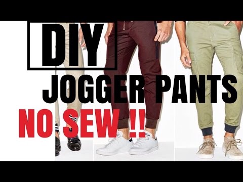 how to turn khaki pants into joggers
