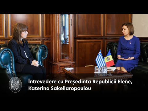 The Head of State met today in Chisinau with the President of the Hellenic Republic, Katerina Sakellaropoulou
