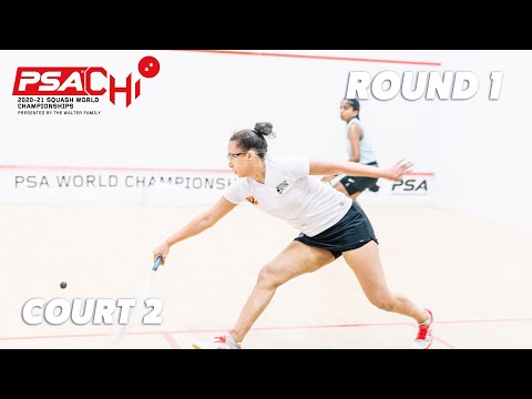 Live Squash - PSA World Championships 20/21 - Rd 1 - Court 2