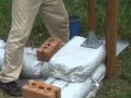 Tamping First Earth Filled Bag