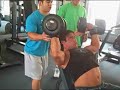 tazzie overheads press 85 pound dumbells