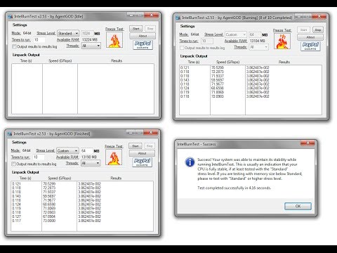 how to intel burn test