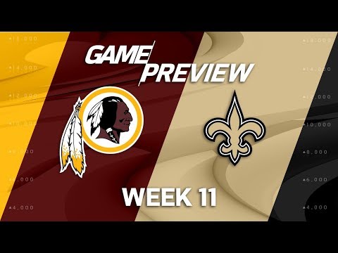 Video: Washington Redskins vs. New Orleans Saints | NFL Week 11 Game Preview | Move the Sticks