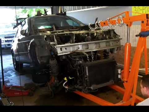 2001 Saab 9-5 engine removal through bottom