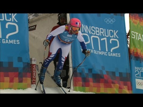 Estelle Alphand wins it by a fraction! - Innsbruck 2012 Women's Super G
