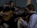 the rosenberg trio, david reinhardt & st�phane sanseverino backstage at the jazz en touraine festival,  jam over 