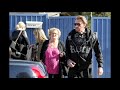 exclusive____ johnny hallyday ,laeticia and her grand mother take jade and joy at the school in pacific palisades,california.