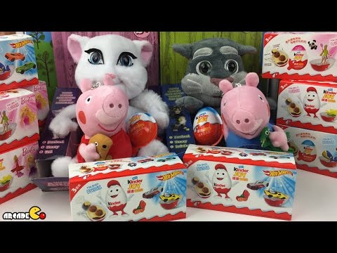 My Talking Tom and Angela Tom and Jerry Peppa Pig Spongebob Kinder Surprise Eggs