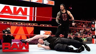 Roman Reigns unleashes on Brock Lesnar before Wres